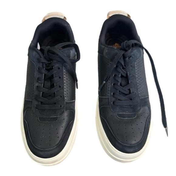 Le Tigre Midtown Platform Black and White Sneakers with Elevated Sole - Picture 4 of 9